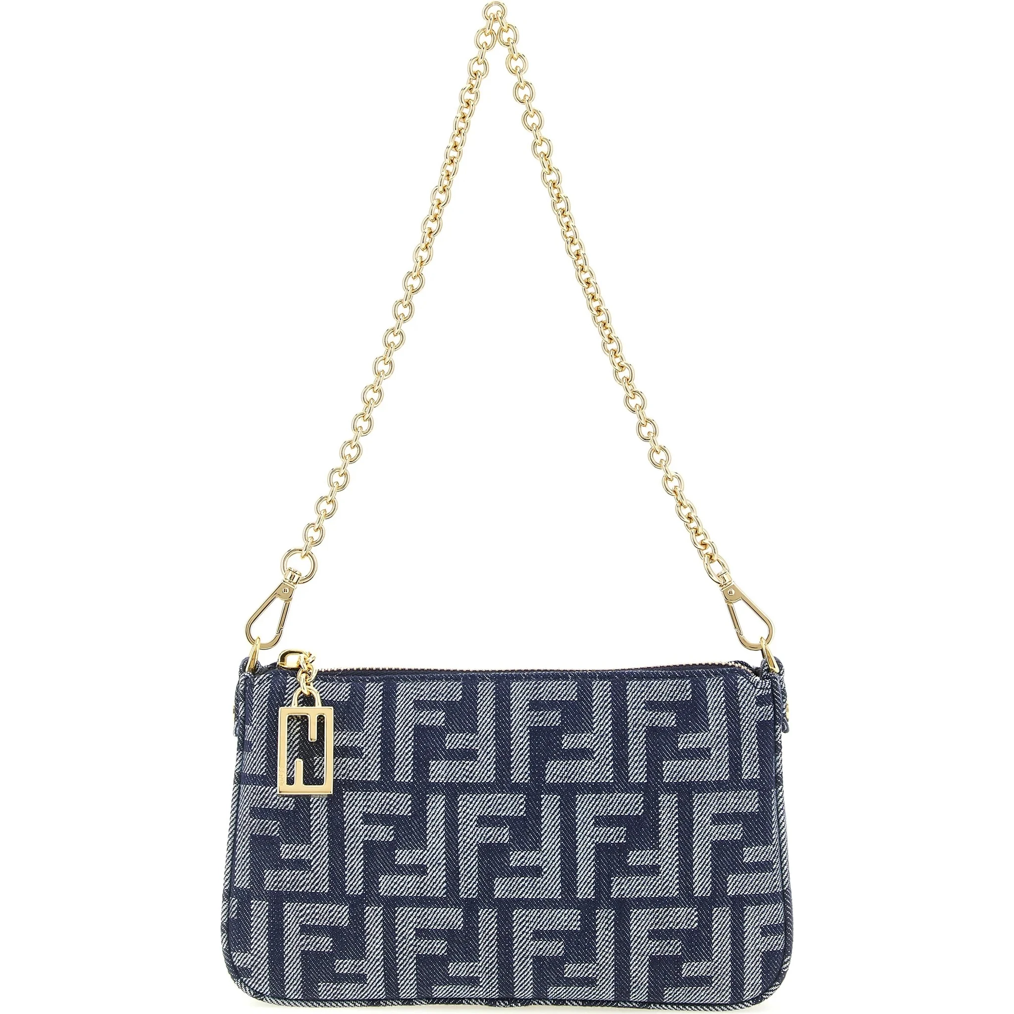 "Baguette" pouch with chain