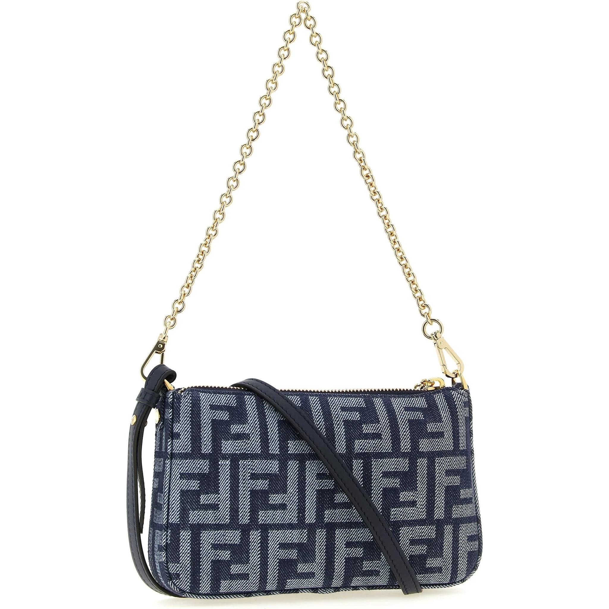 "Baguette" pouch with chain