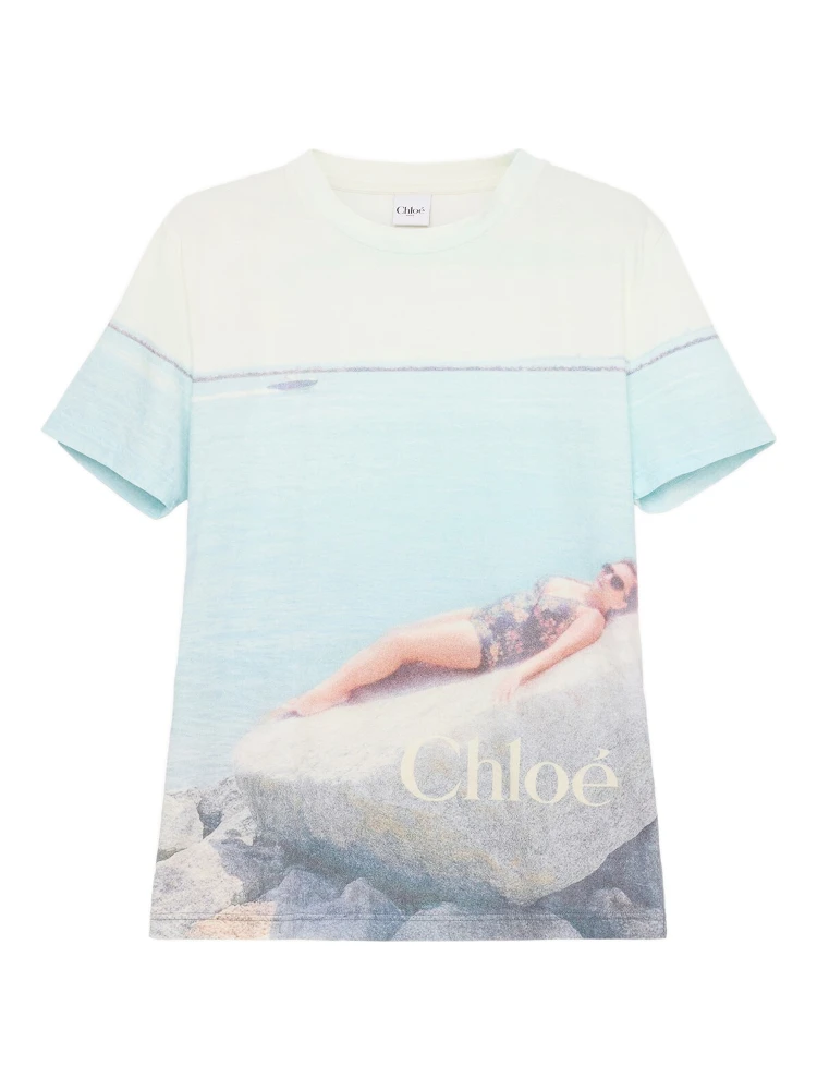 تيشيرتات وبولو من كلوي، لون أزرق شفاف