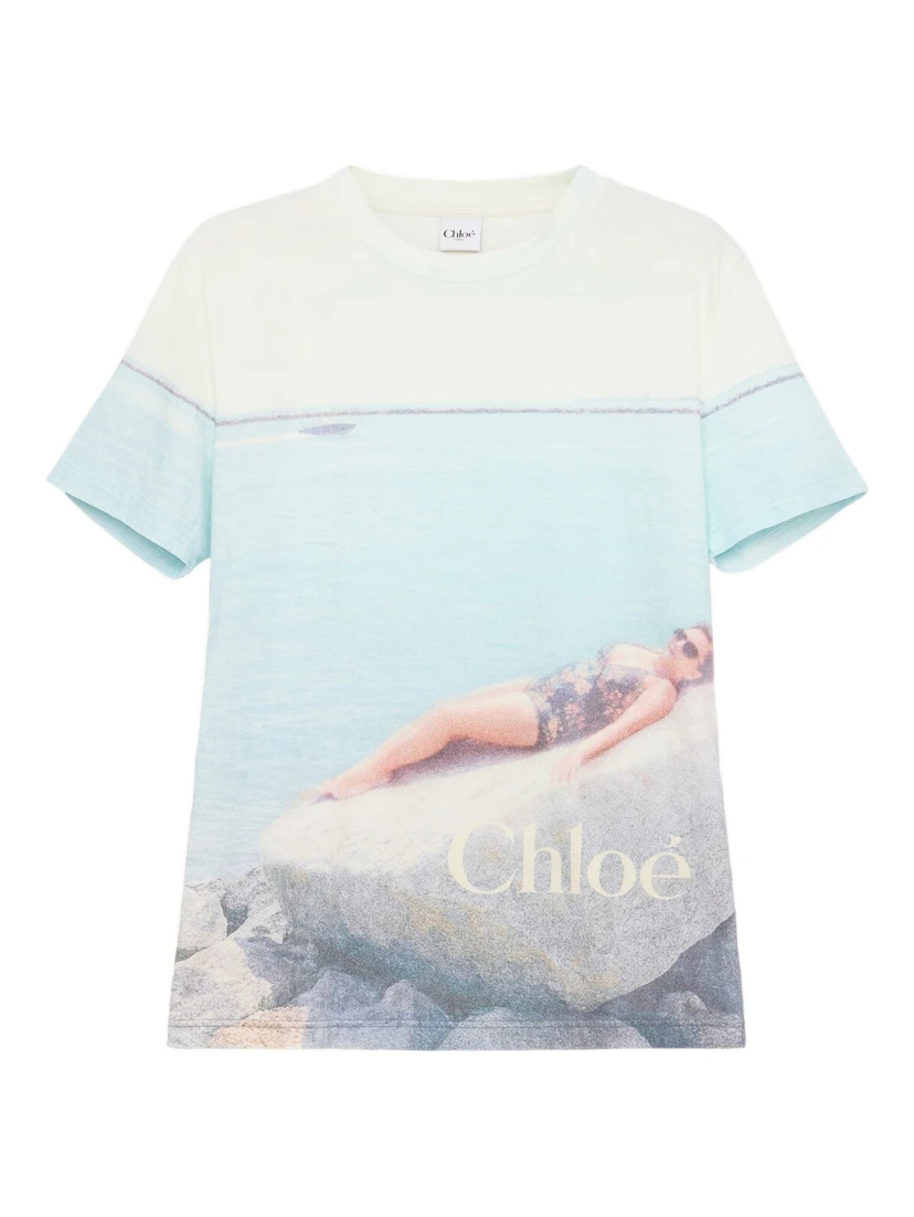 تيشيرتات وبولو من كلوي، لون أزرق شفاف