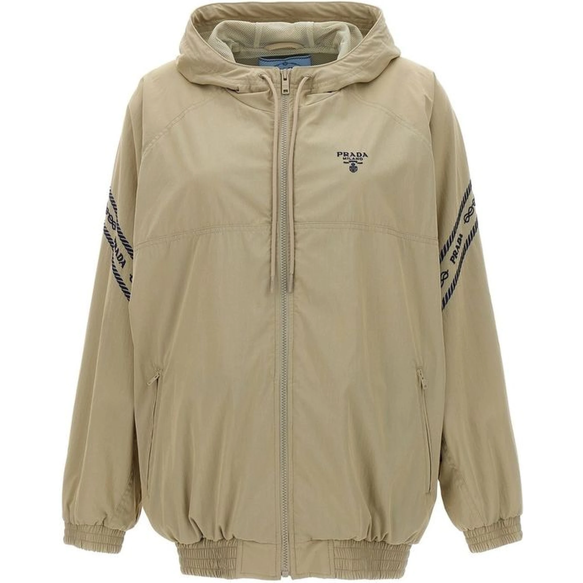Beige Cotton Shell Jacket