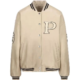 Beige Calfskin Bomber