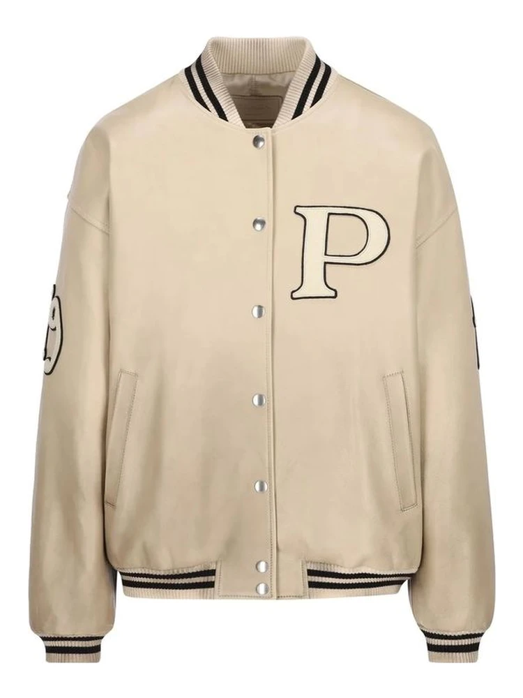 Beige Calfskin Bomber