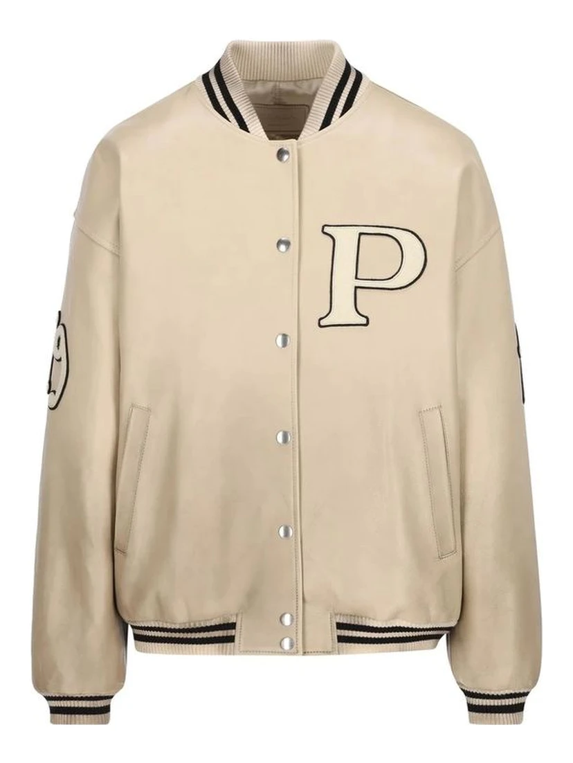 Beige Calfskin Bomber