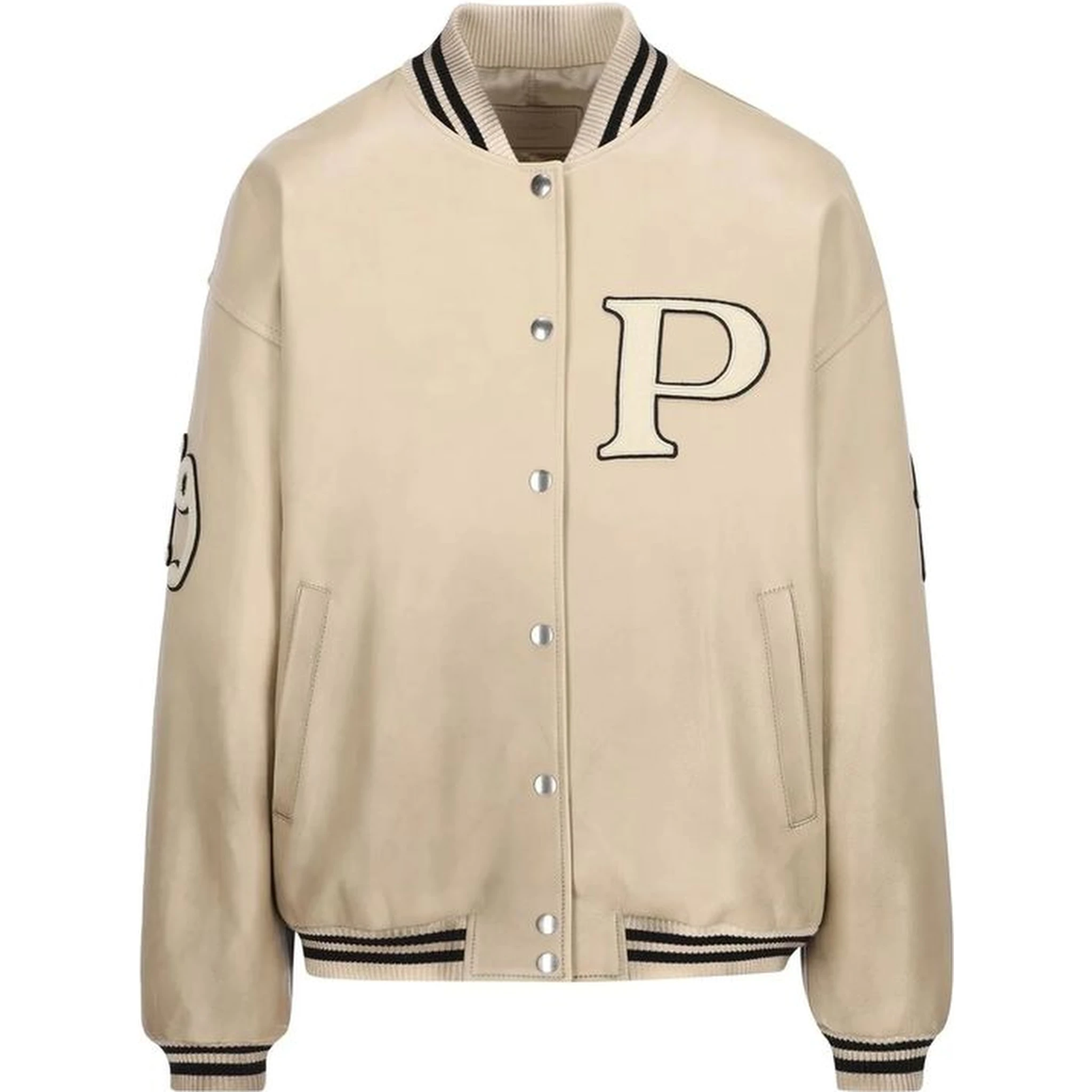 Beige Calfskin Bomber