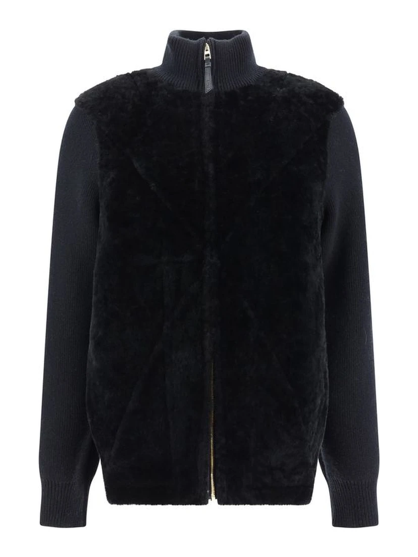 Black Lamb Fur Coat