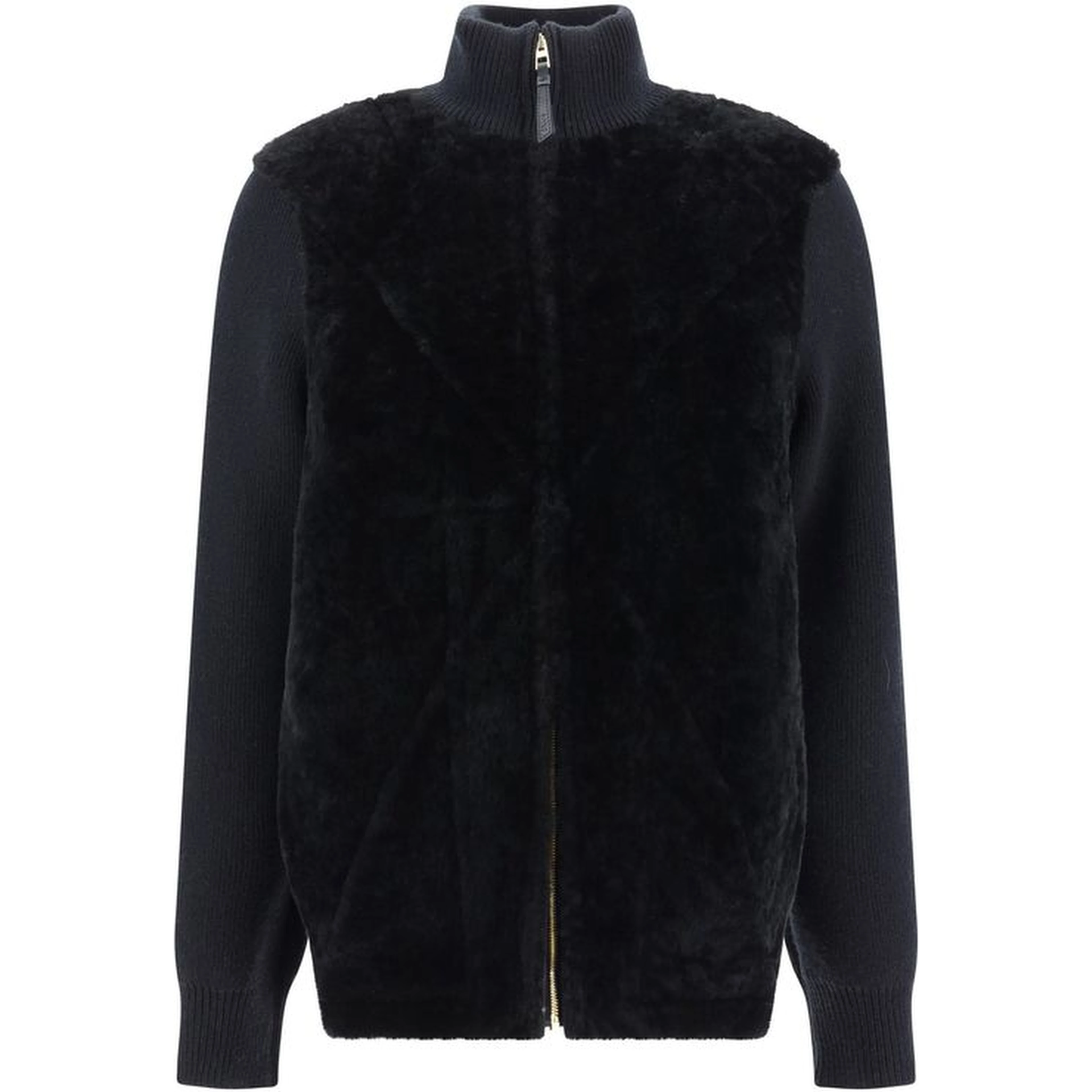 Black Lamb Fur Coat