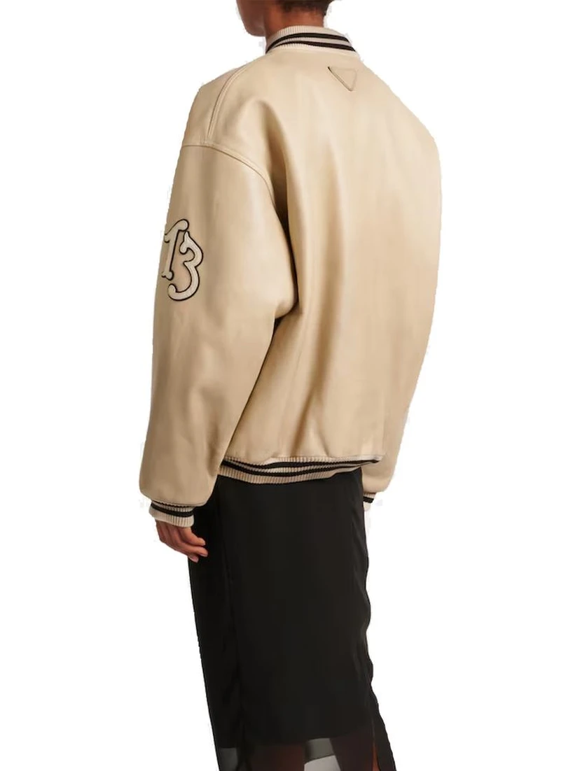 Beige Calfskin Bomber