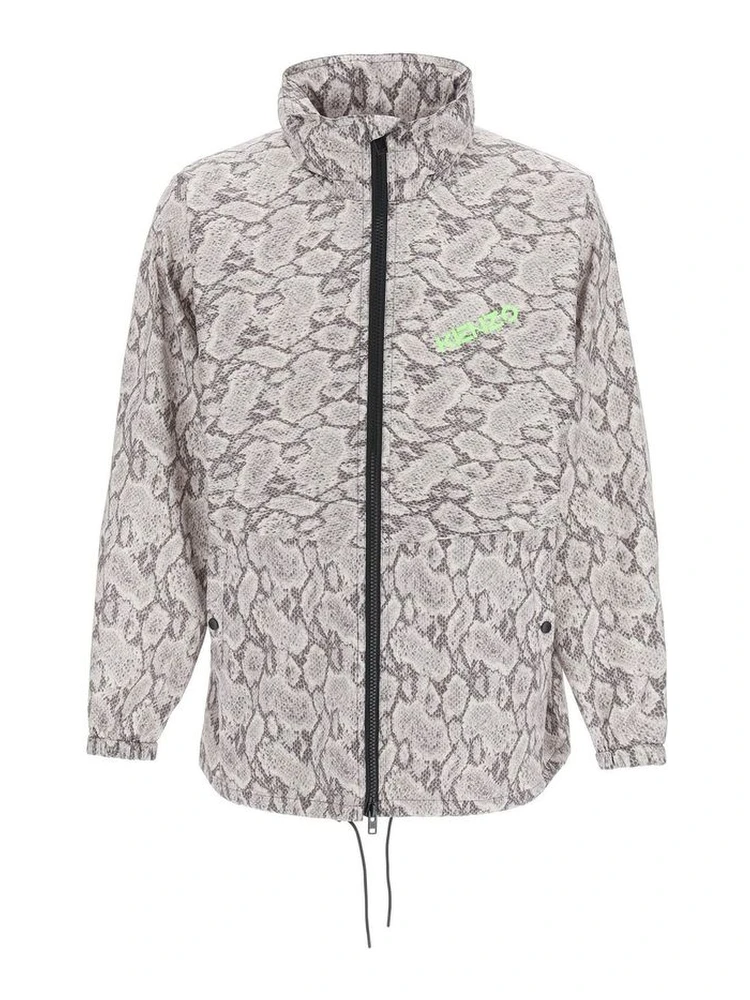 Beige Polyester Shell Jacket