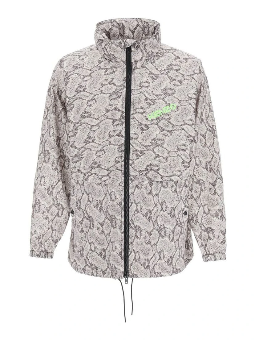 Beige Polyester Shell Jacket