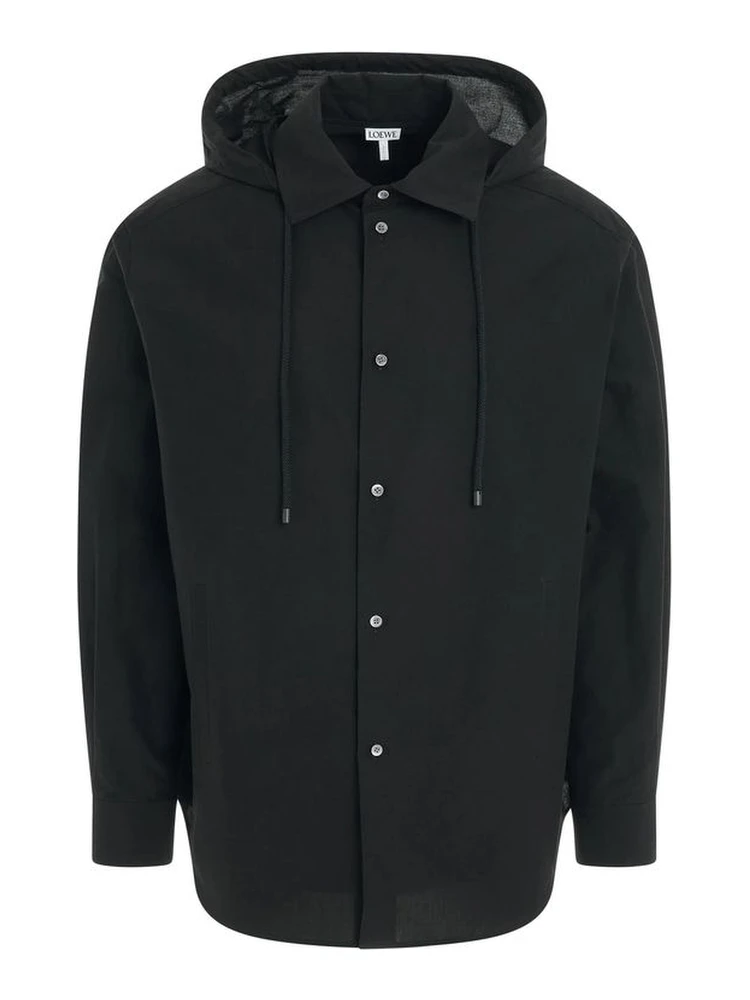 Black Cotton Shell Jacket