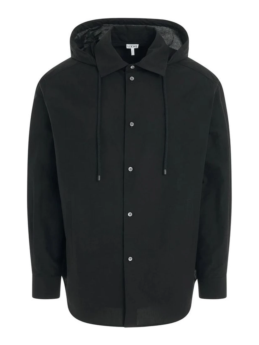 Black Cotton Shell Jacket