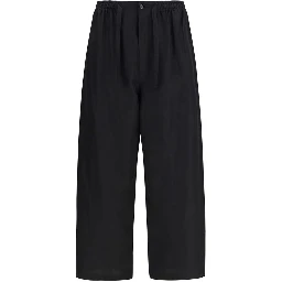 Black Linen Bottoms Sleepwear