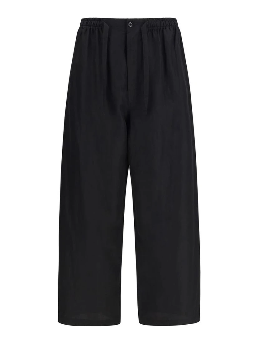 Black Linen Bottoms Sleepwear