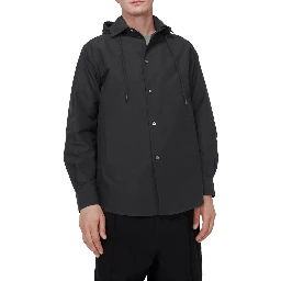 Black Cotton Shell Jacket