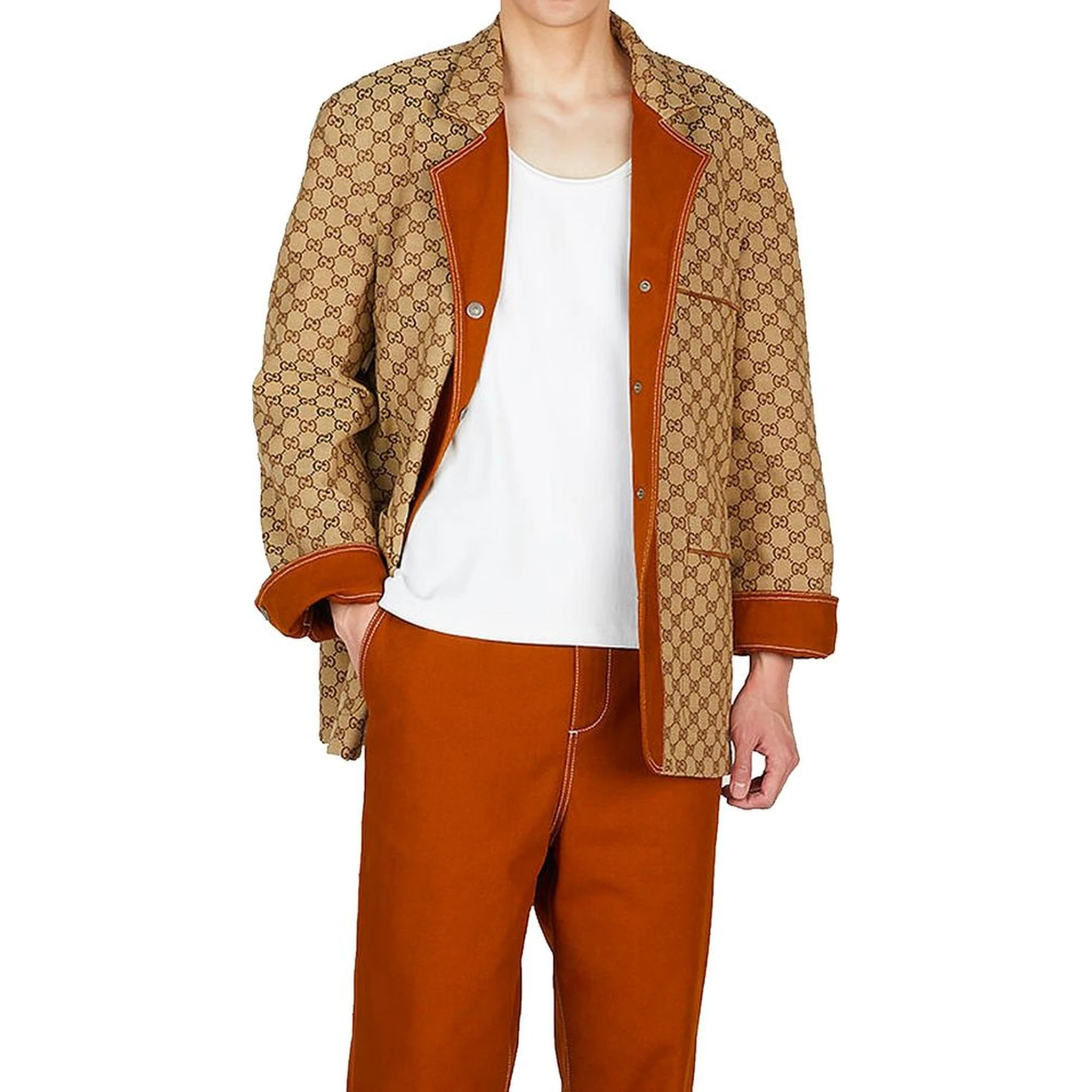 معطف قطني بني