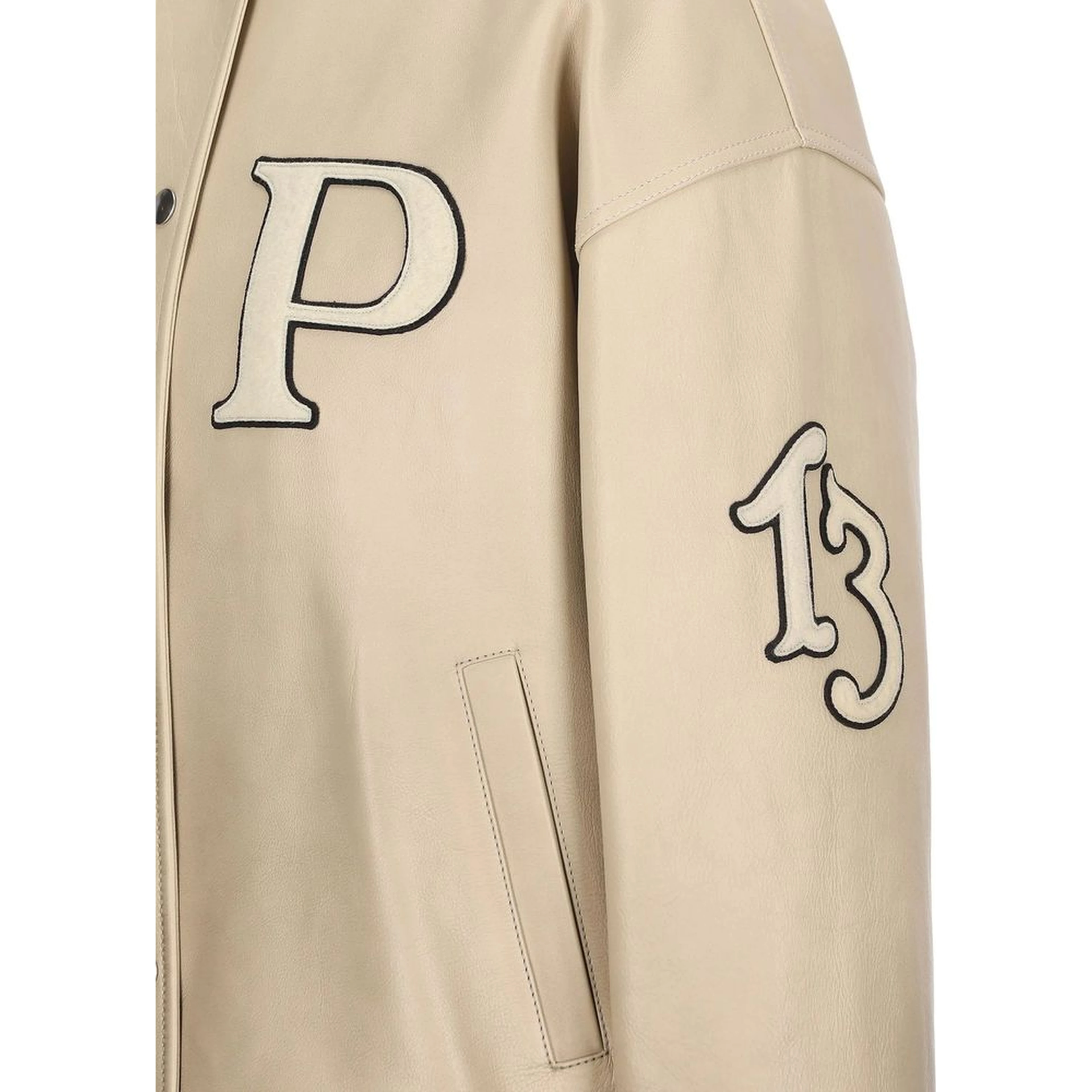 Beige Calfskin Bomber