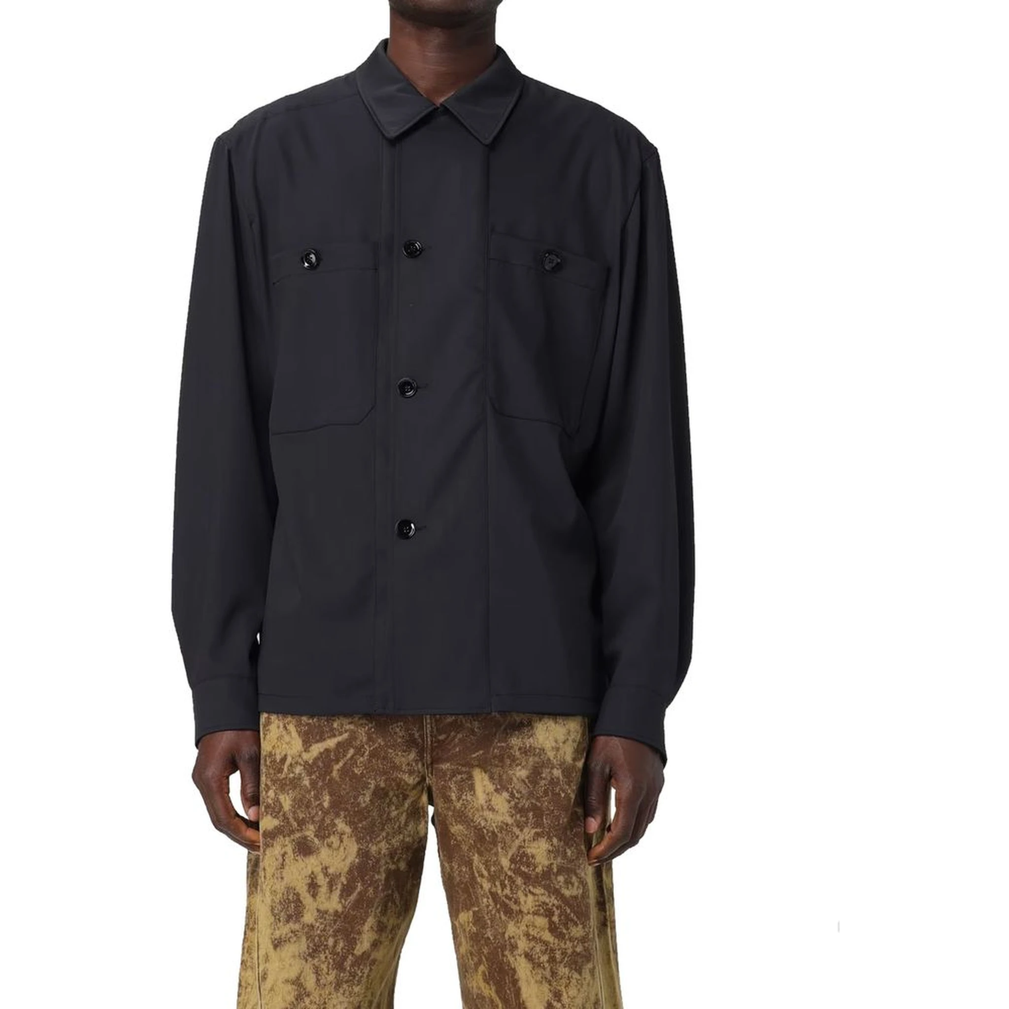 Black Virgin Wool Coat