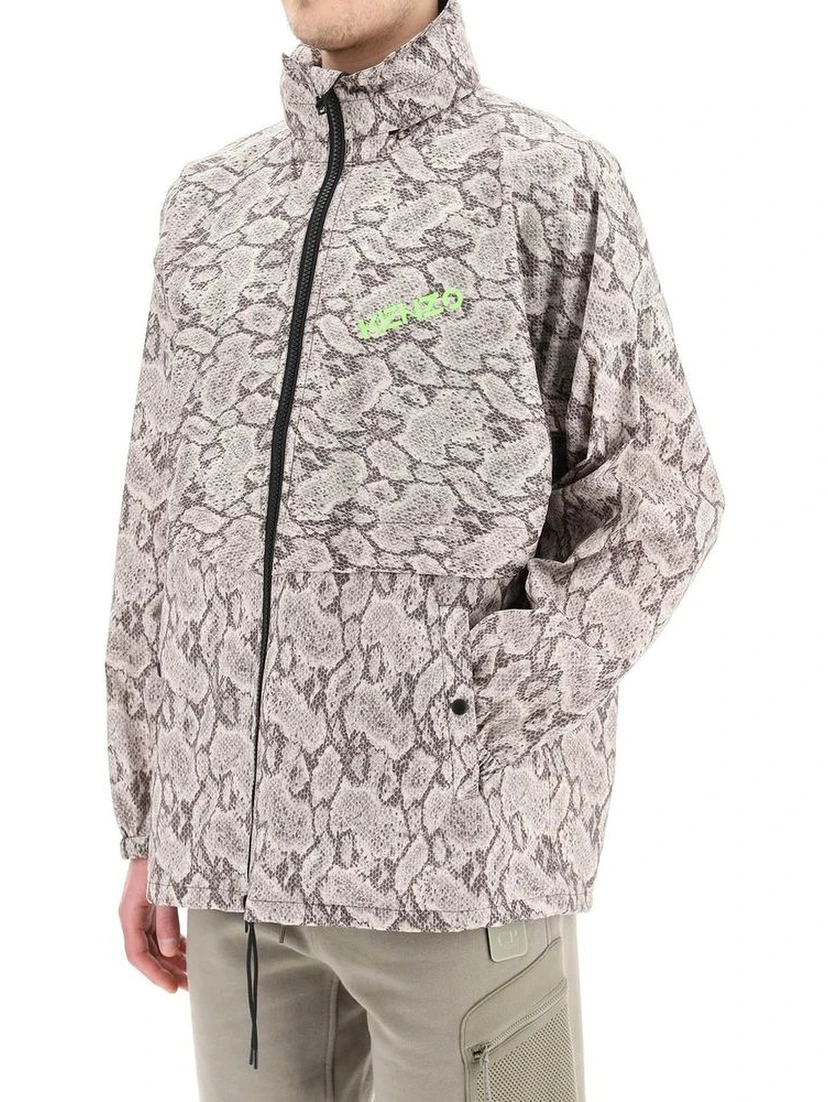 Beige Polyester Shell Jacket