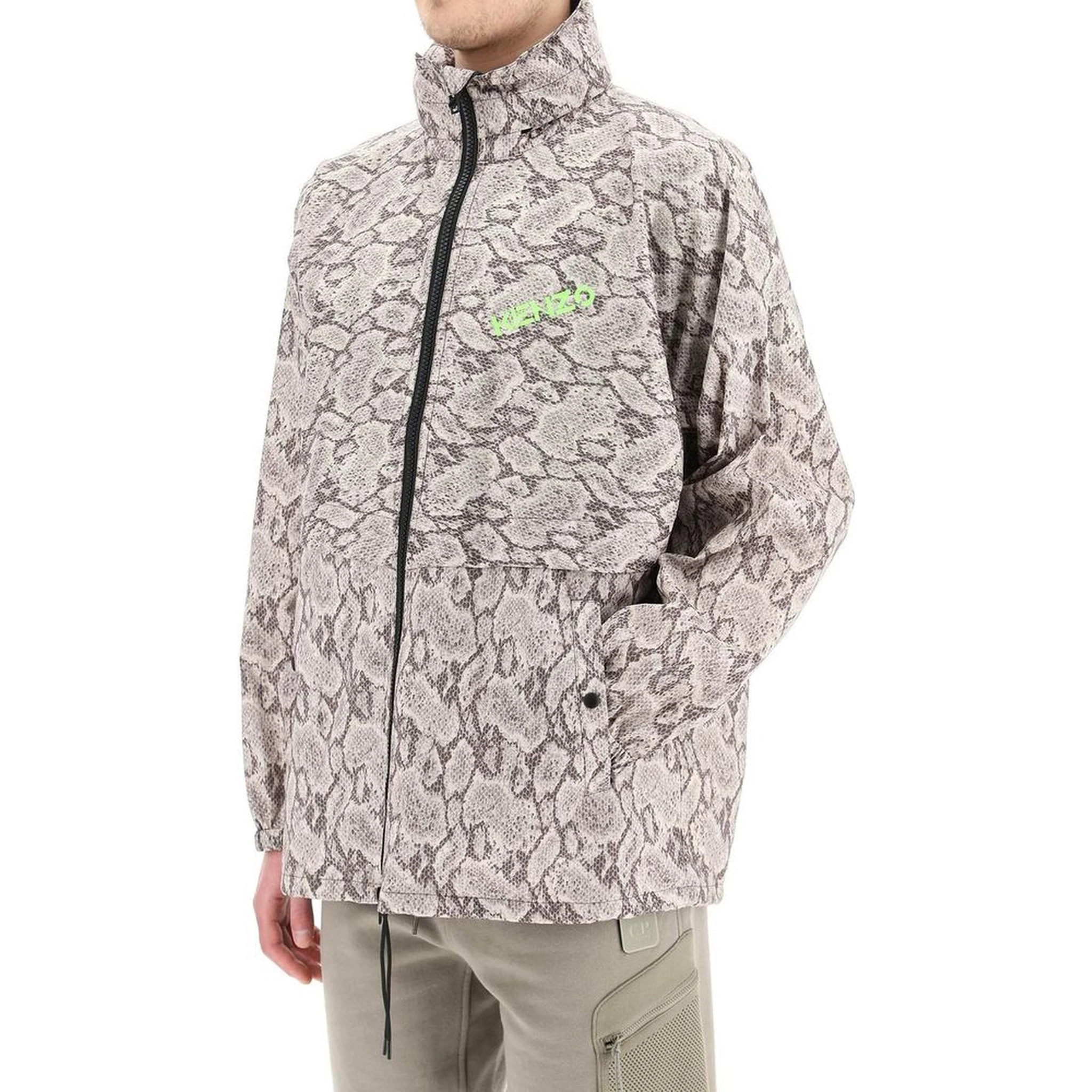 Beige Polyester Shell Jacket