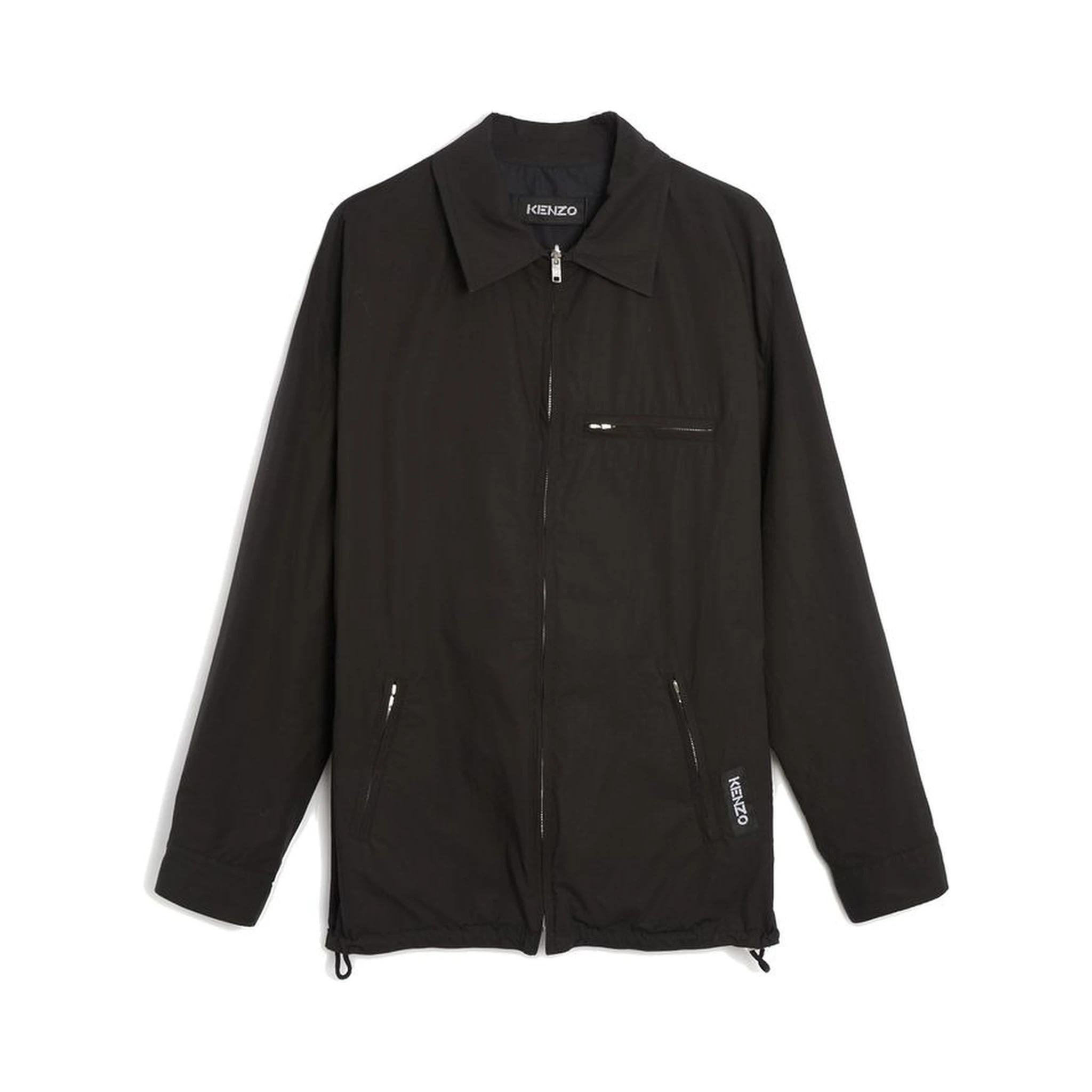 Black Cotton Shell Jacket