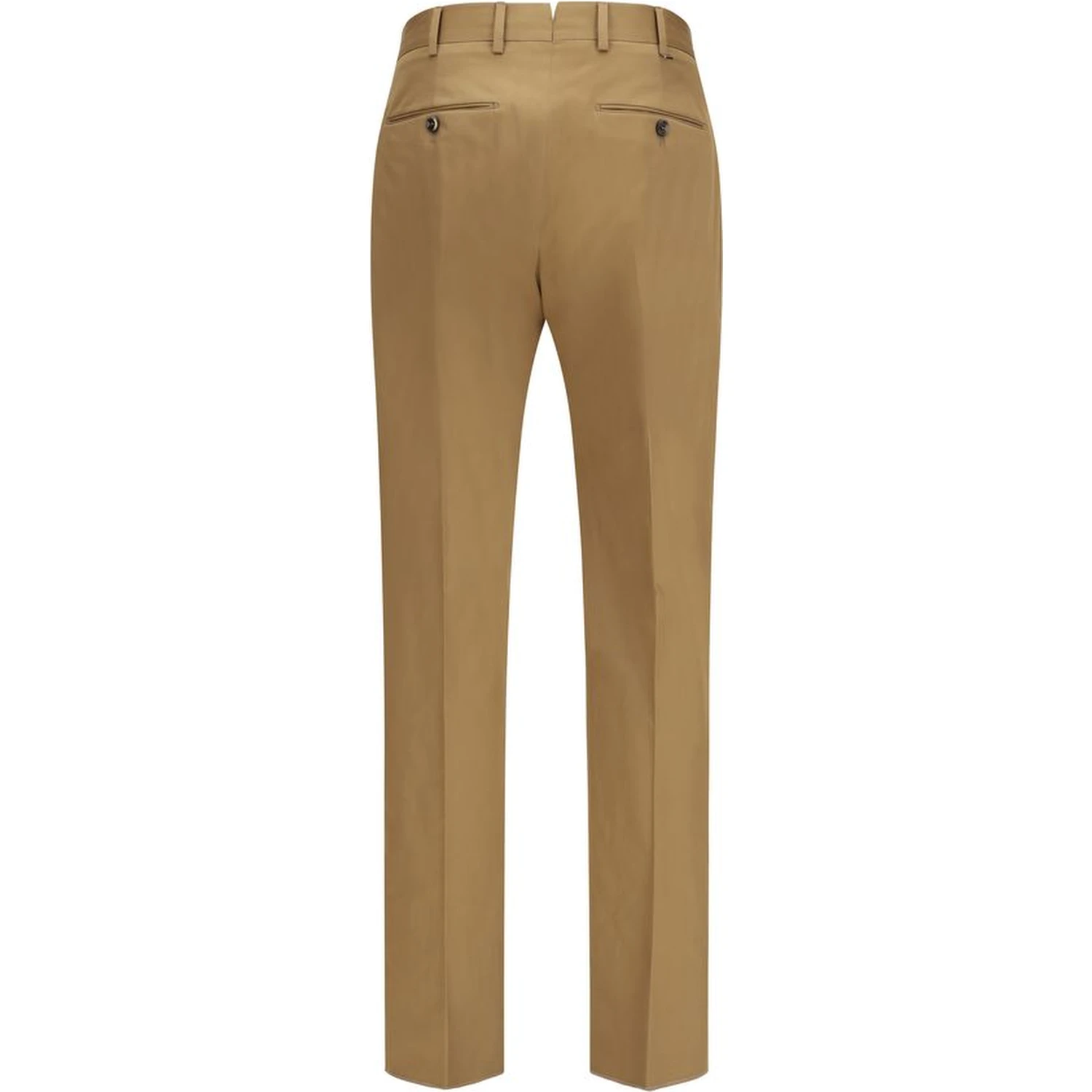 Brown Cotton Casual Pants