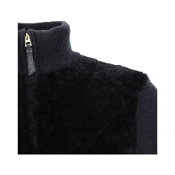 Black Lamb Fur Coat