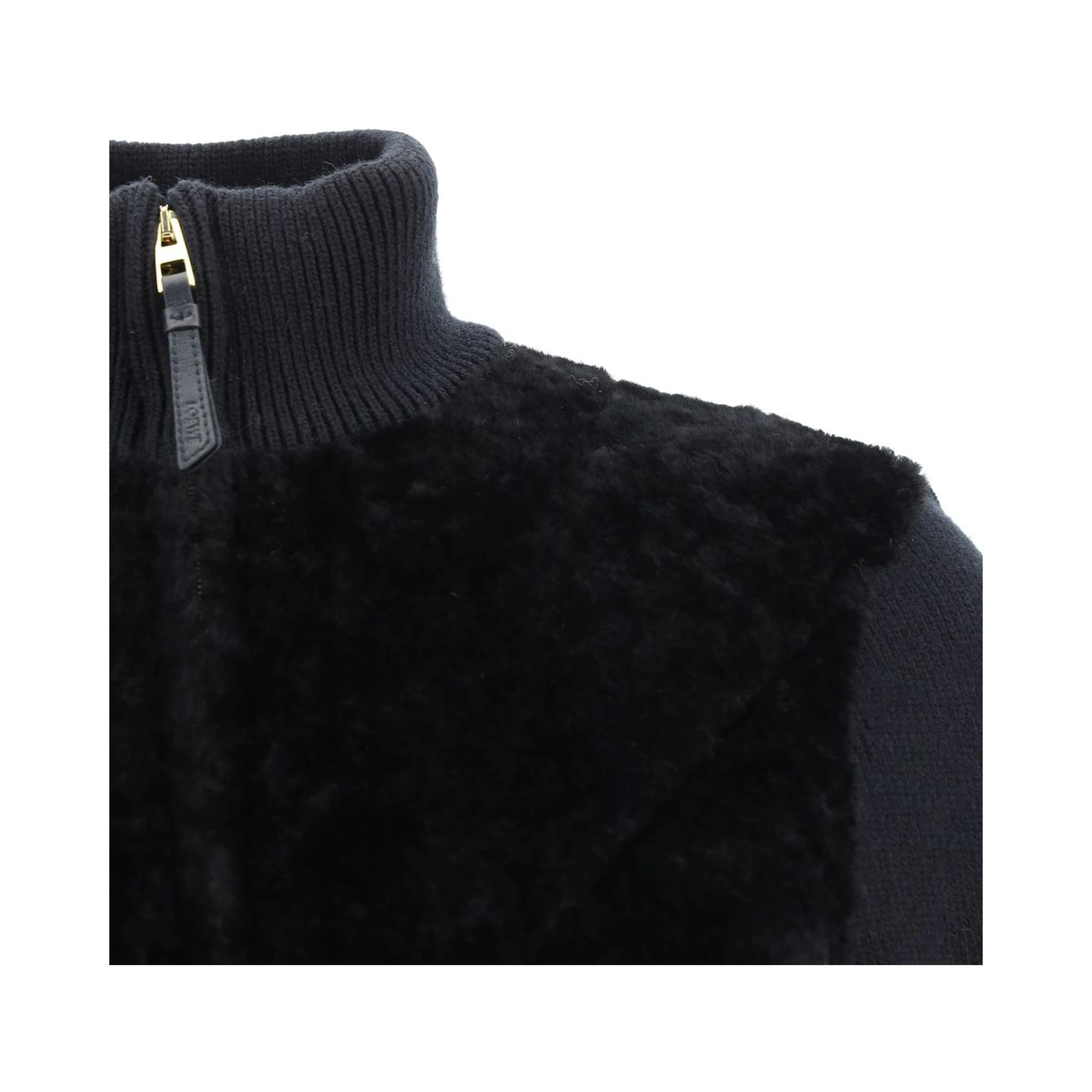 Black Lamb Fur Coat