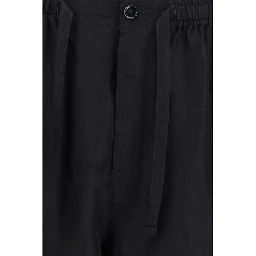 Black Linen Bottoms Sleepwear
