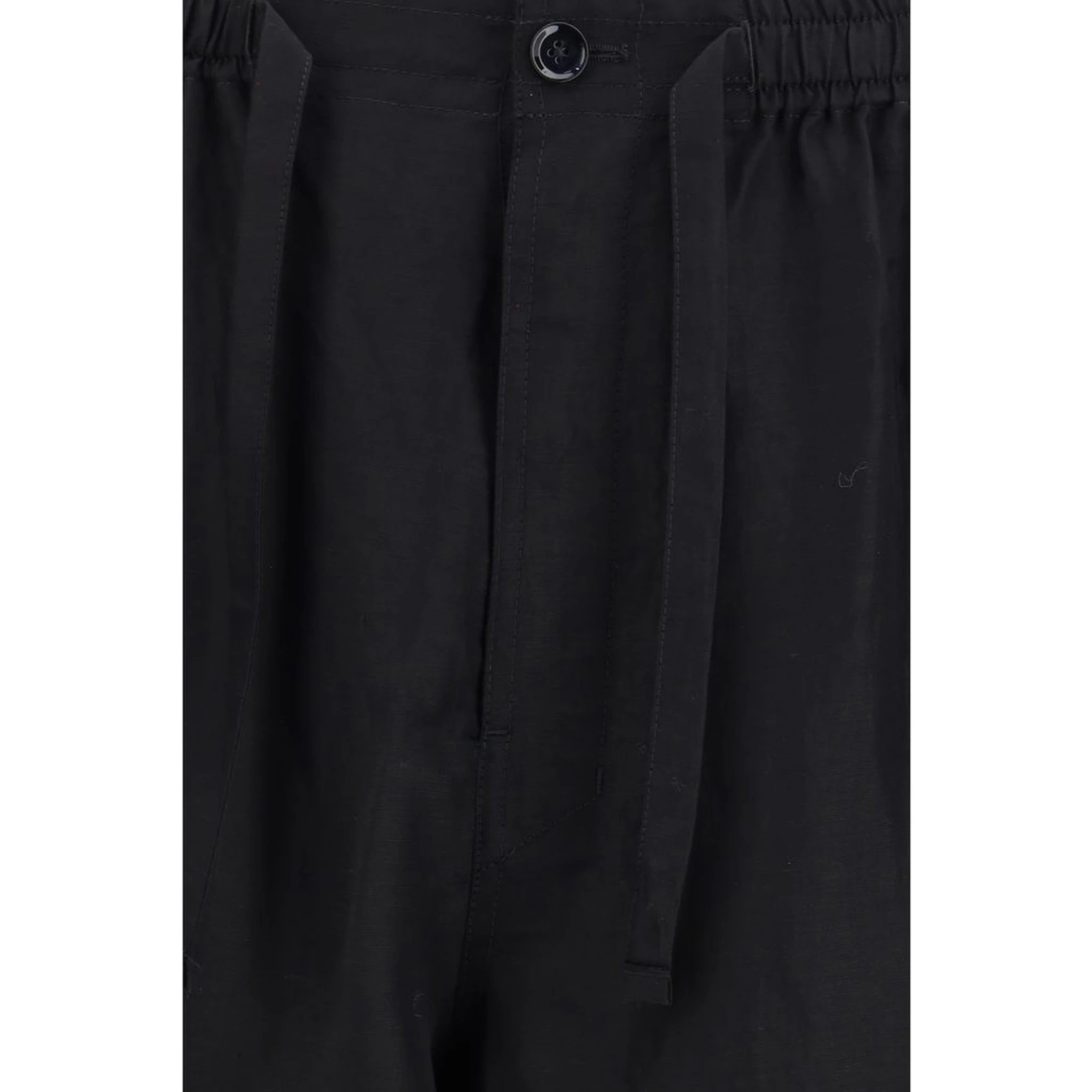 Black Linen Bottoms Sleepwear