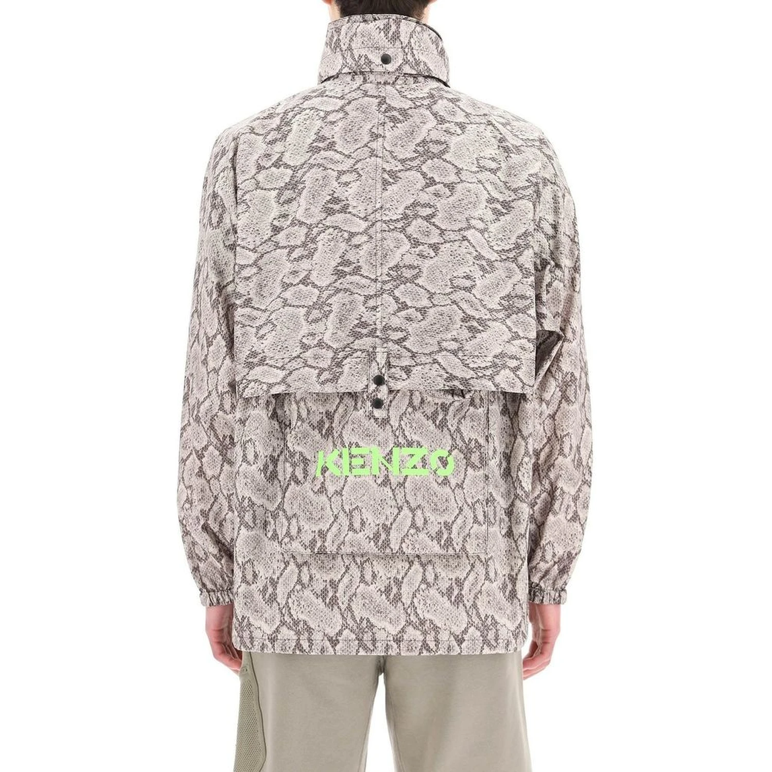 Beige Polyester Shell Jacket