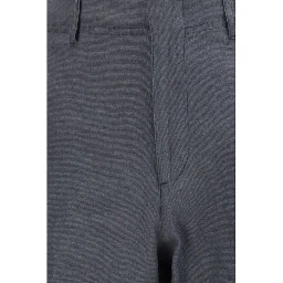 Gray Linen Cargo Pants