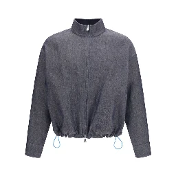Blue Linen Denim Jacket