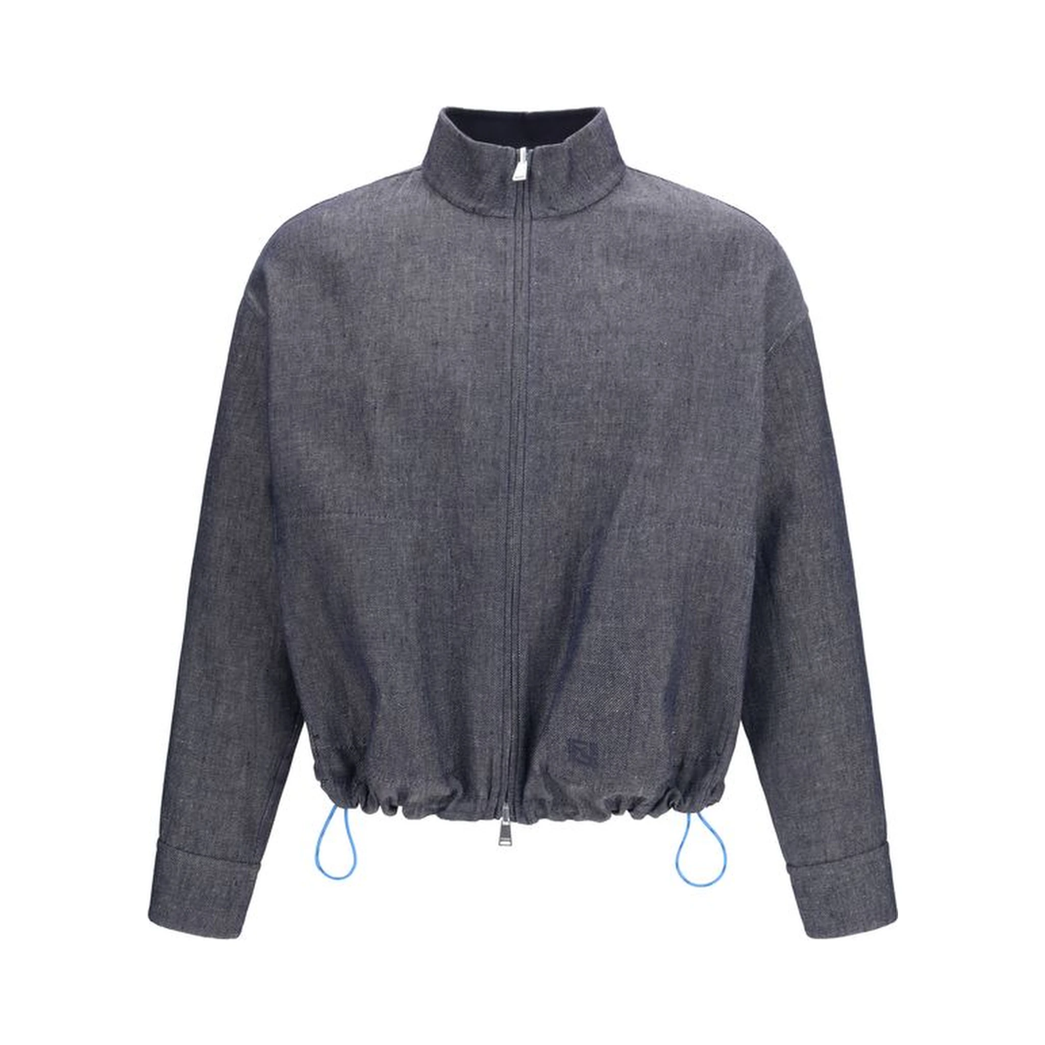 Blue Linen Denim Jacket