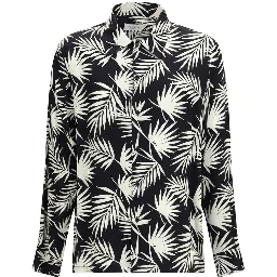Black Viscose Pattern Shirt