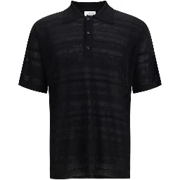 قميص بولو قطني أسود