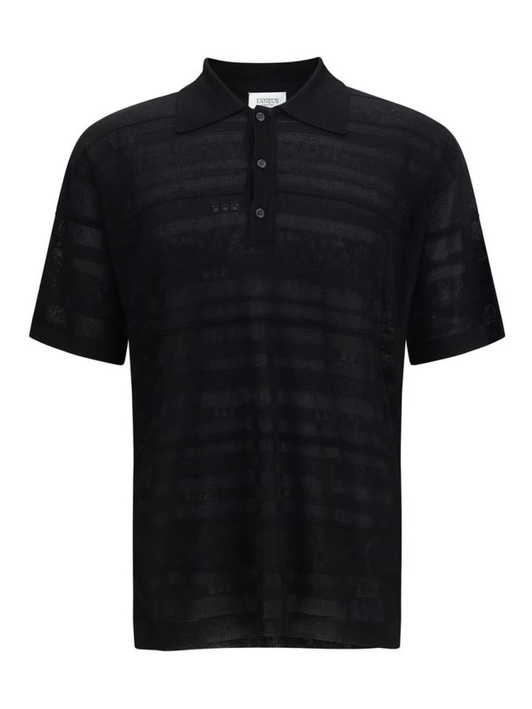 Black Cotton Polo Shirt