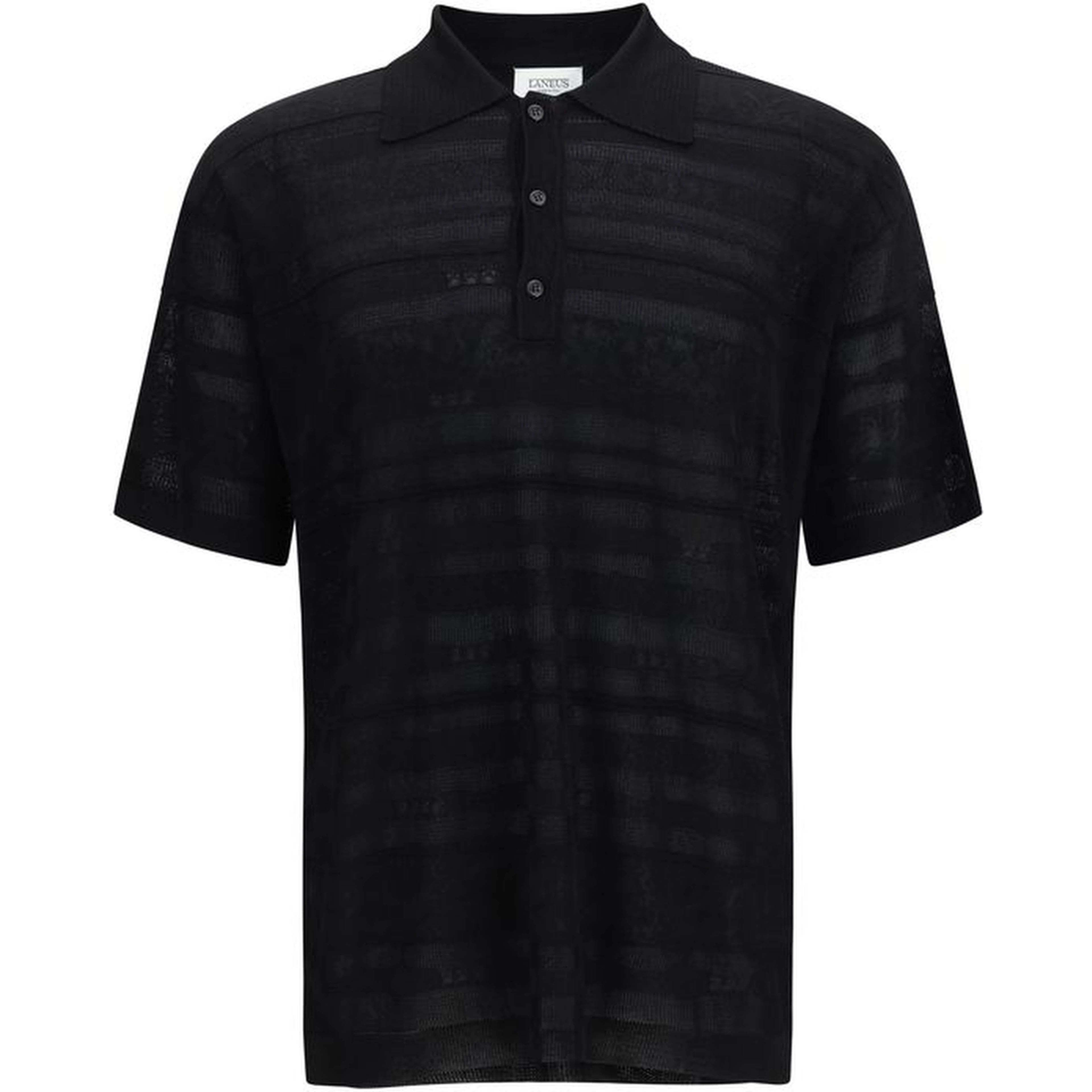 Black Cotton Polo Shirt