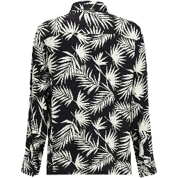 Black Viscose Pattern Shirt