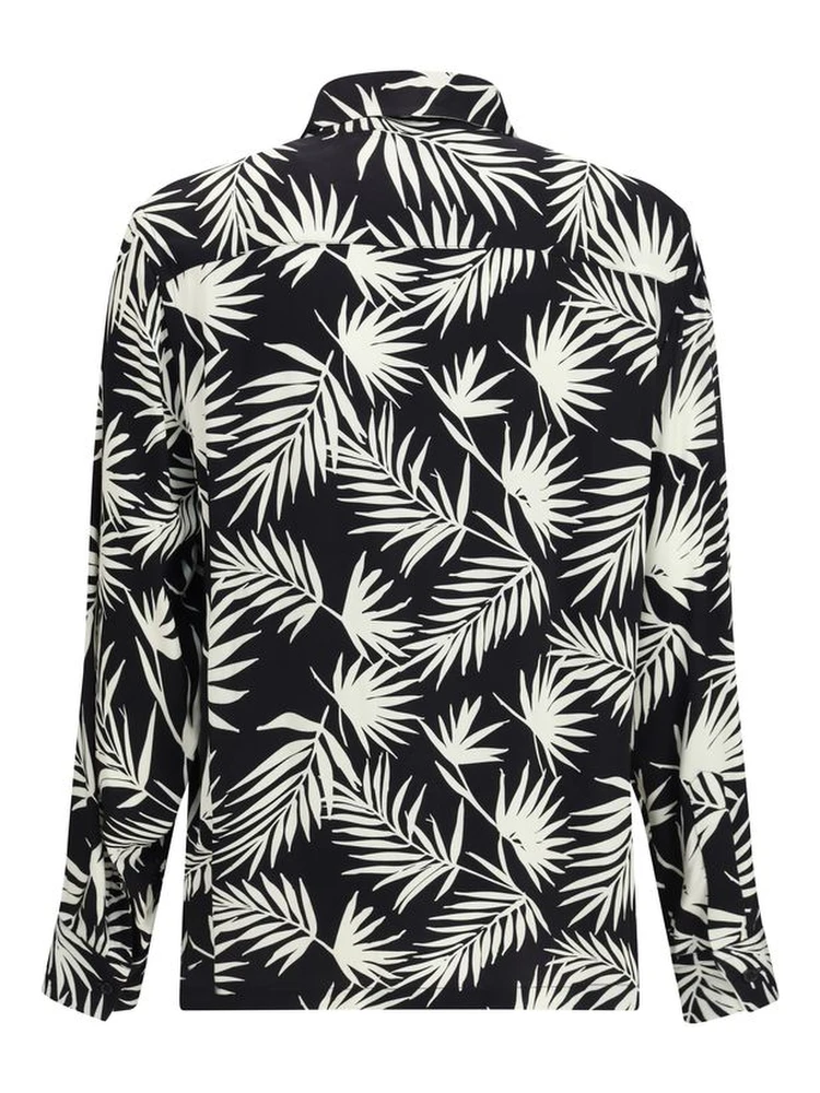 Black Viscose Pattern Shirt alternative