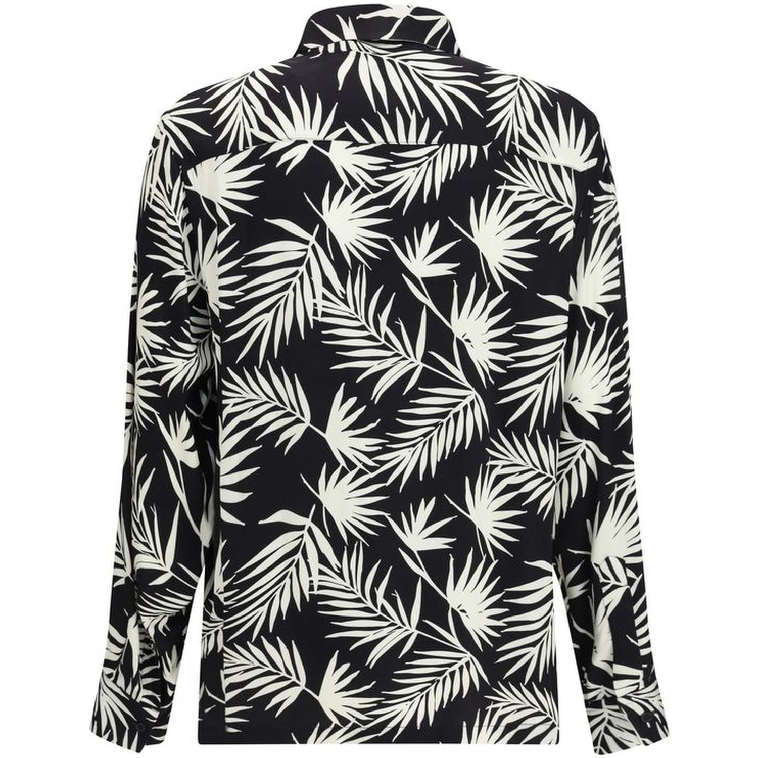 Black Viscose Pattern Shirt