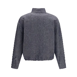 Blue Linen Denim Jacket
