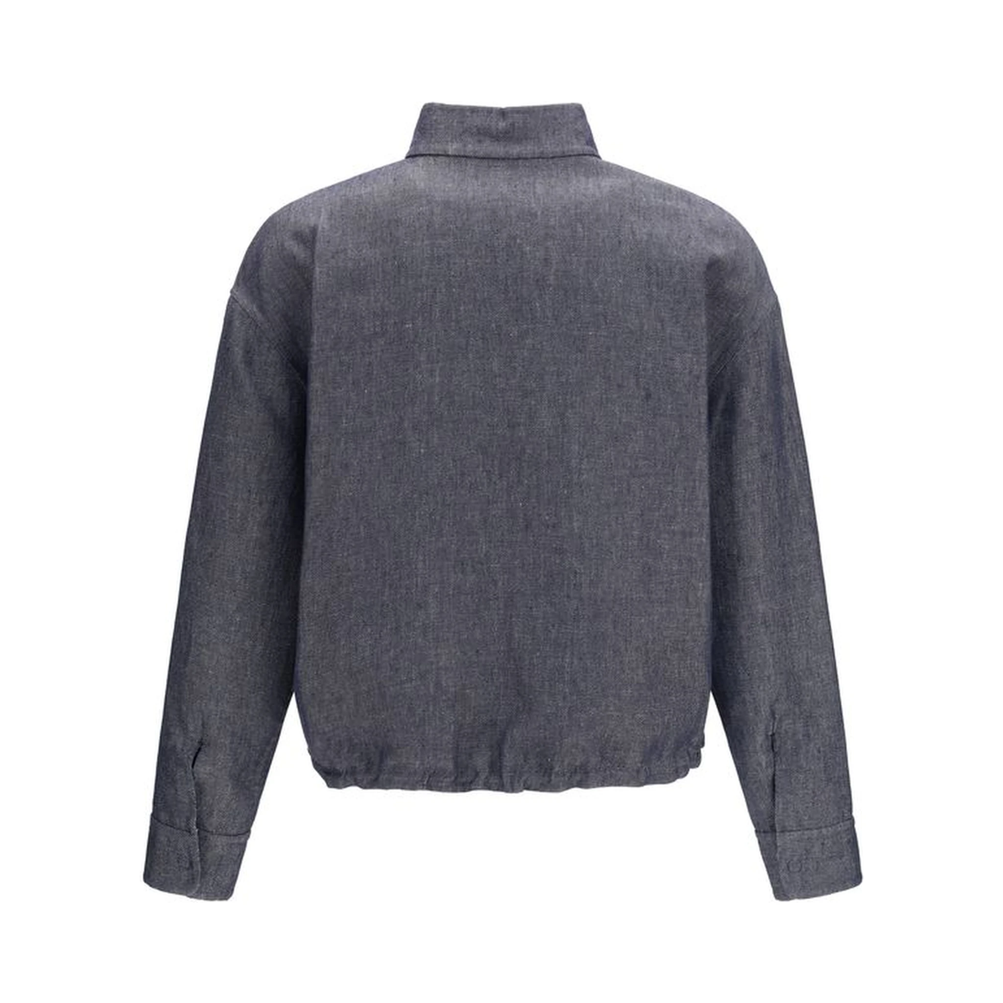 Blue Linen Denim Jacket