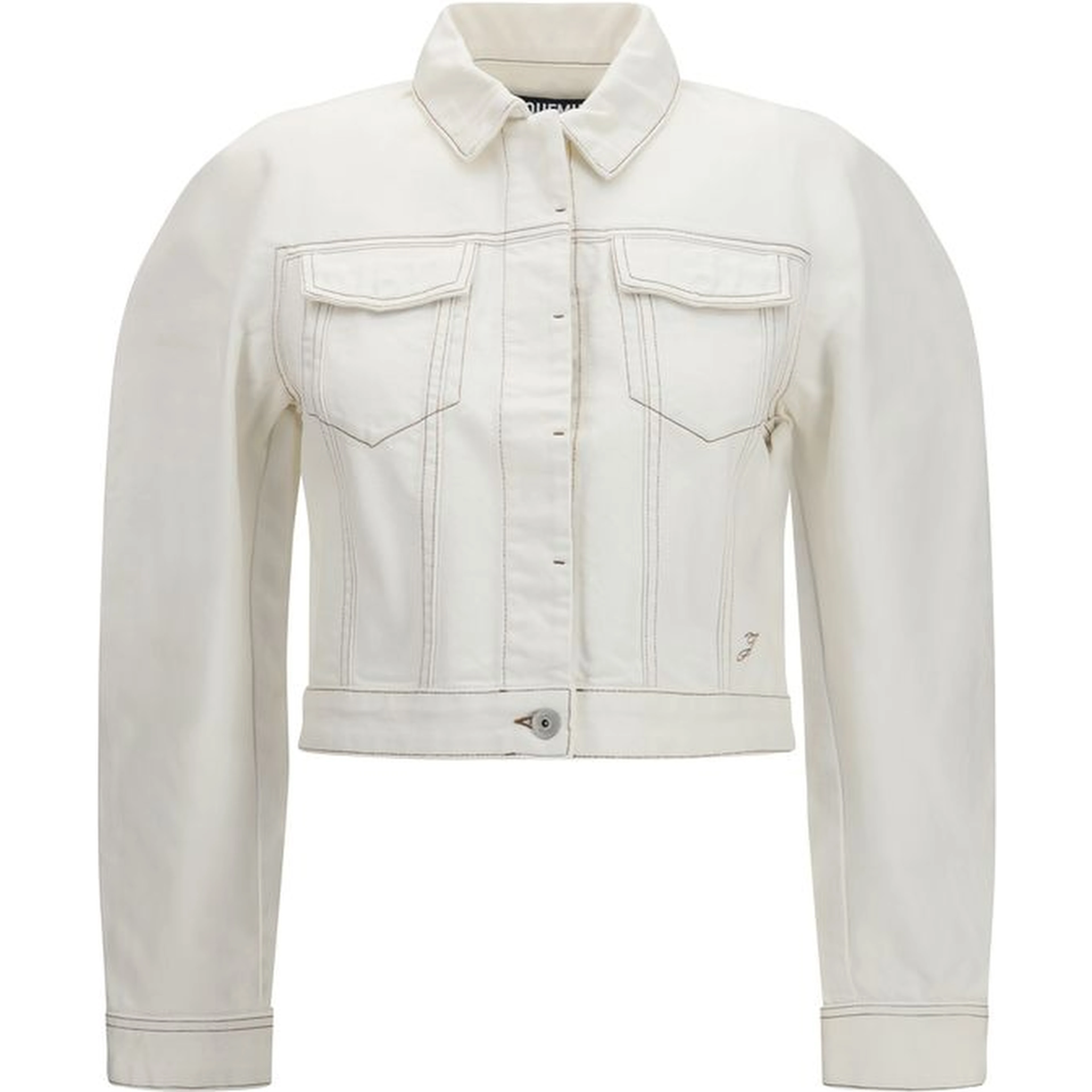 White Cotton Denim Jacket