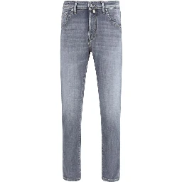 Blue Cotton Slim Fit Jeans