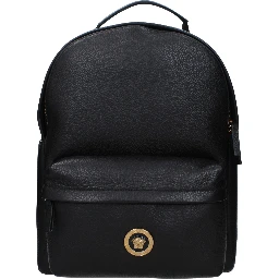 حقيبة ظهر جلدية سوداء