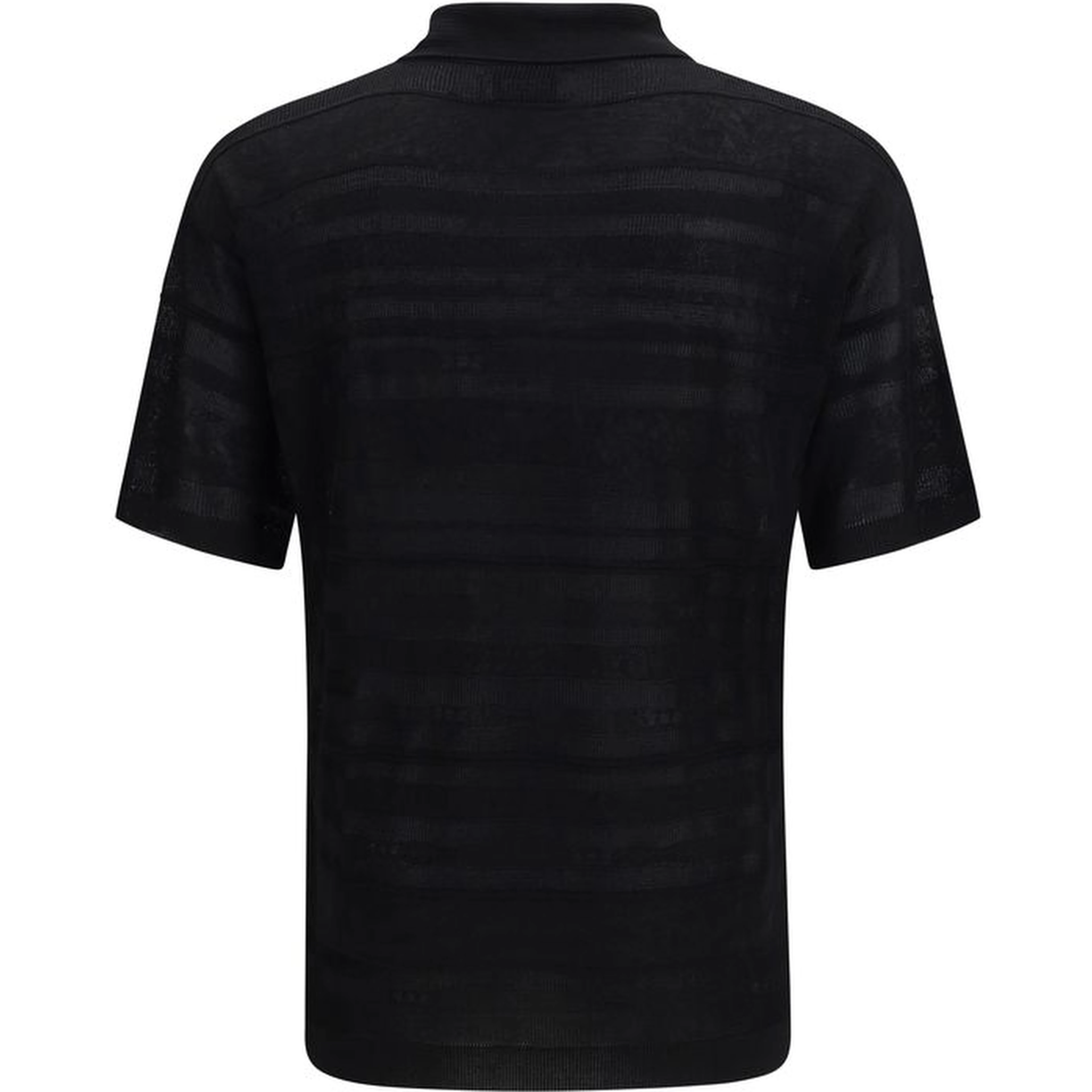 Black Cotton Polo Shirt