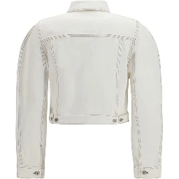 White Cotton Denim Jacket
