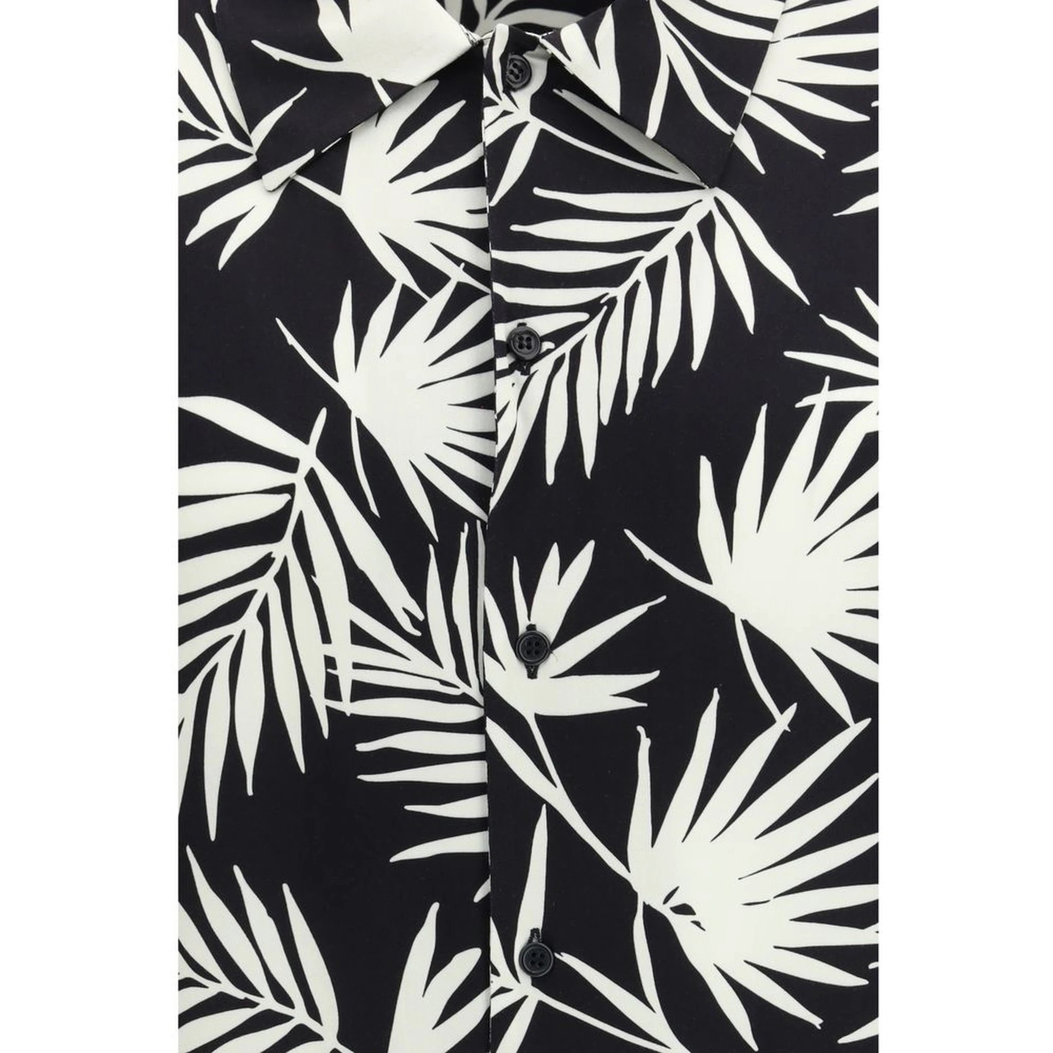 Black Viscose Pattern Shirt