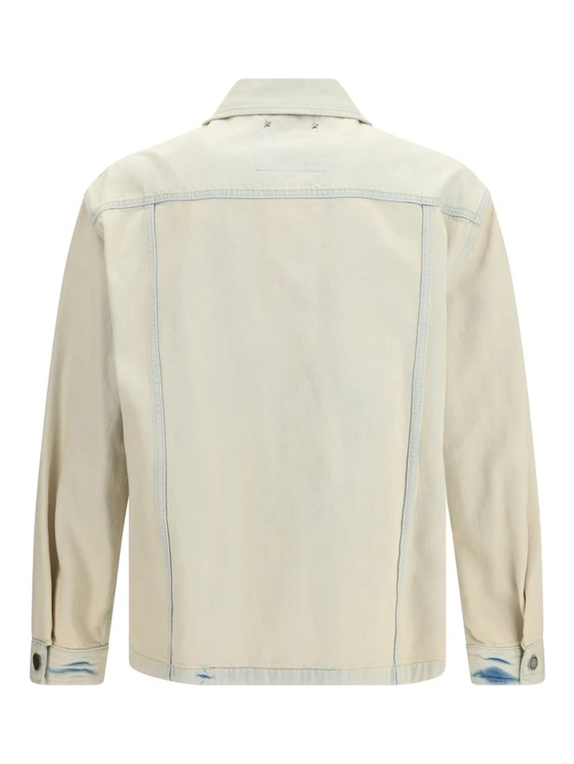 Beige Cotton Denim Jacket